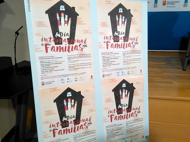 Cartel anunciador del Día Internacional de las Familias en Burgos.